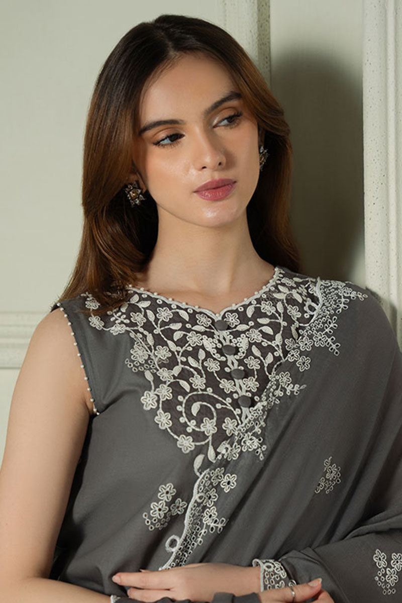 CROSS STITCH - 3PC LAWN EMBROIDERED SHIRT WITH CHIFFON EMBROIDERED DUPATTA AND TROUSER-BIC-3670