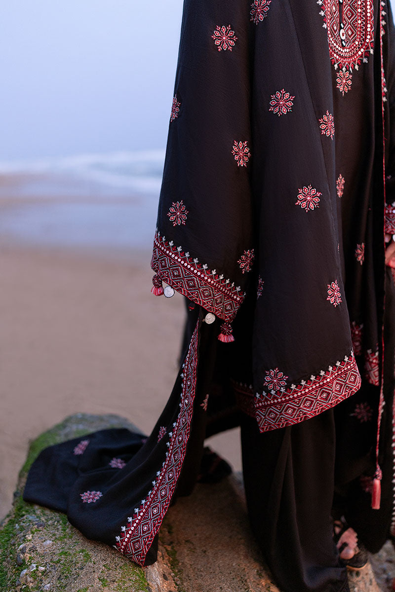 CROSS STITCH-3PC DHANAK EMBROIDERED SHIRT WITH DHANAK EMBROIDERED SHAWL AND TROUSER BIC-4336