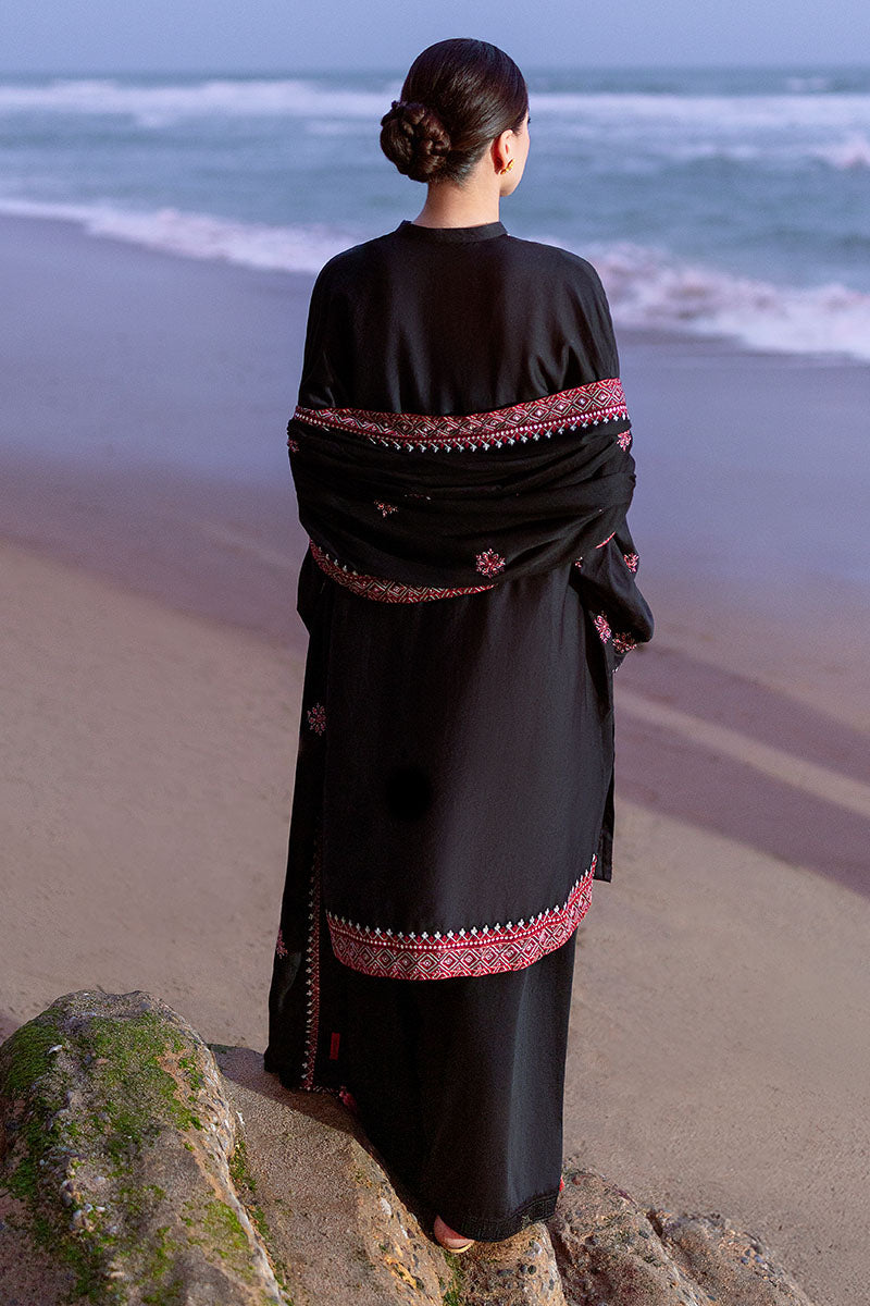 CROSS STITCH-3PC DHANAK EMBROIDERED SHIRT WITH DHANAK EMBROIDERED SHAWL AND TROUSER BIC-4336