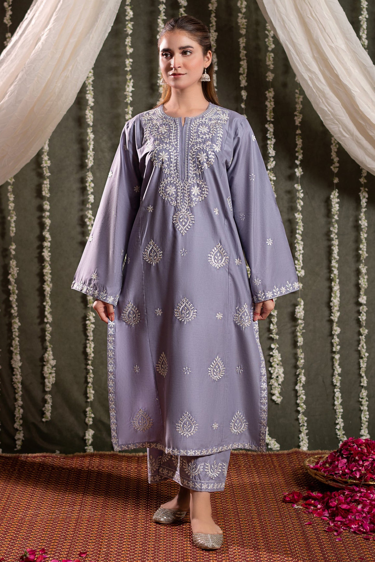 URGE-2PC LAWN EMBROIDRED SHIRT WITH LAWN EMBROIDRED TROUSER-BIC-3482