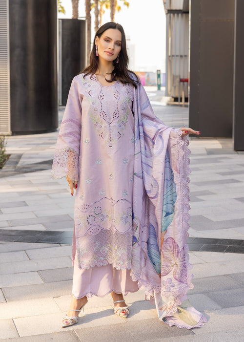 RANG RASIYA-3PC LAWN EMBROIDERED SHIRT WITH MONARK PRINT DUPATTA AND TROUSER-BIC-3706