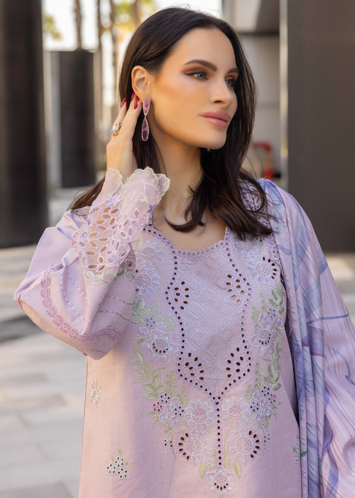 RANG RASIYA-3PC LAWN EMBROIDERED SHIRT WITH MONARK PRINT DUPATTA AND TROUSER-BIC-3706