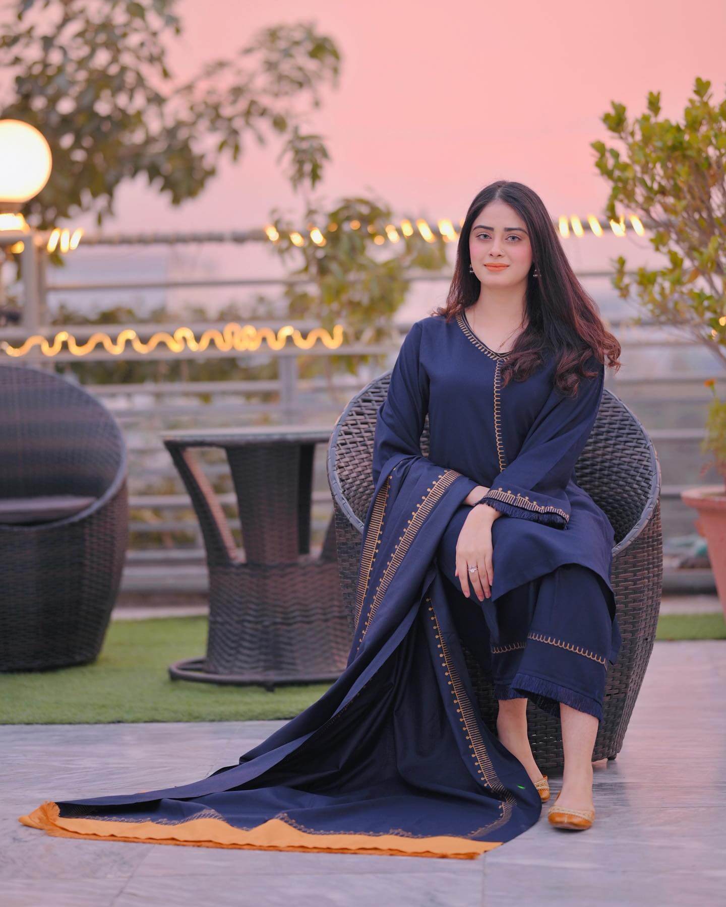 AISLING-3PC DHANAK EMBROIDERED SHIRT WITH COUTRAI PRINTED SHAWL AND TROUSER-BIC-3182