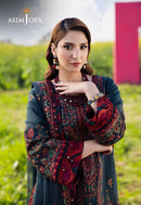 ASIM JOFA-3PC DHANAK EMBROIDERED SHIRT WITH DHANAK EMBROIDERED SHAWL AND TROUSER-BIC-5123