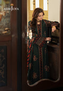 ASIM JOFA-3PC DHANAK EMBROIDERED SHIRT WITH DHANAK EMBROIDERED SHAWL AND TROUSER-BIC-5206
