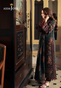 ASIM JOFA-3PC DHANAK EMBROIDERED SHIRT WITH DHANAK EMBROIDERED SHAWL AND TROUSER-BIC-5206