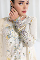 QALAMQAR - 3PC LAWN EMBROIDERED SHIRT WITH NET EMBROIDERED DUPATTA AND TROUSER -BIC-3801