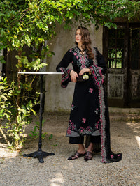 YARDS-3PC LAWN EMBROIDERED SHIRT WITH KHADDI NET EMBROIDERED DUPATTA AND TROUSER-BIC-4852