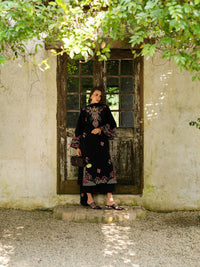 YARDS-3PC LAWN EMBROIDERED SHIRT WITH KHADDI NET EMBROIDERED DUPATTA AND TROUSER-BIC-4852