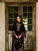 YARDS-3PC LAWN EMBROIDERED SHIRT WITH KHADDI NET EMBROIDERED DUPATTA AND TROUSER-BIC-4852