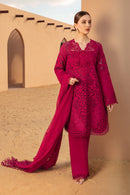 RANG RASIYA-CHIKANKARI 3PC EMBROIDERED LAWN SHIRT WITH ORGANZA EMBROIDERED DUPATTA AND TROUSER -BIC-2885