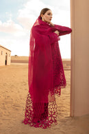 RANG RASIYA-CHIKANKARI 3PC EMBROIDERED LAWN SHIRT WITH ORGANZA EMBROIDERED DUPATTA AND TROUSER -BIC-2885