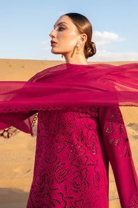 RANG RASIYA-CHIKANKARI 3PC EMBROIDERED LAWN SHIRT WITH ORGANZA EMBROIDERED DUPATTA AND TROUSER -BIC-2885
