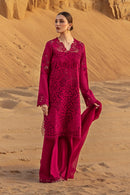 RANG RASIYA-CHIKANKARI 3PC EMBROIDERED LAWN SHIRT WITH ORGANZA EMBROIDERED DUPATTA AND TROUSER -BIC-2885