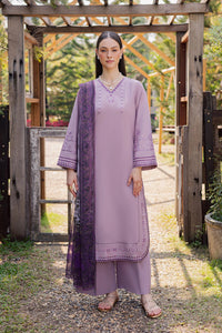 GARNET-3PIECE LAWN EMBROIDERED SHIRT WITH CHIFFON PRINTED DUPATTA AND TROUSER-BIC-4856