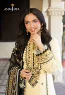 ASIM JOFA - 3PC LAWN EMBROIDERED SHIRT WITH MONARK PRINTED DUPATTA AND TROUSER -BIC-3728