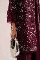 SAPPHIRE-3PC LAWN LASER WORK EMBROIDERED SHIRT WITH KHADDI NET EMBROIDERED DUPATTA AND TROUSER-BIC-4666