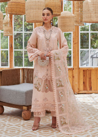 CRIMSON-3PC LAWN LASERWORK EMBROIDERED SHIRT WITH CHIFFON PRINTED EMBROIDERED DUPATTA AND TROUSER-BIC-4648