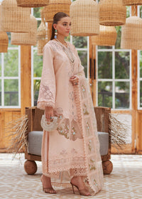 CRIMSON-3PC LAWN LASERWORK EMBROIDERED SHIRT WITH CHIFFON PRINTED EMBROIDERED DUPATTA AND TROUSER-BIC-4648