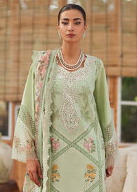 CRIMSON-3PC LAWN CHIKAANKARI EMBROIDERED SHIRT WITH CHIFOON PRINTED DUPATTA AND EMB TROUSER-BIC-4748