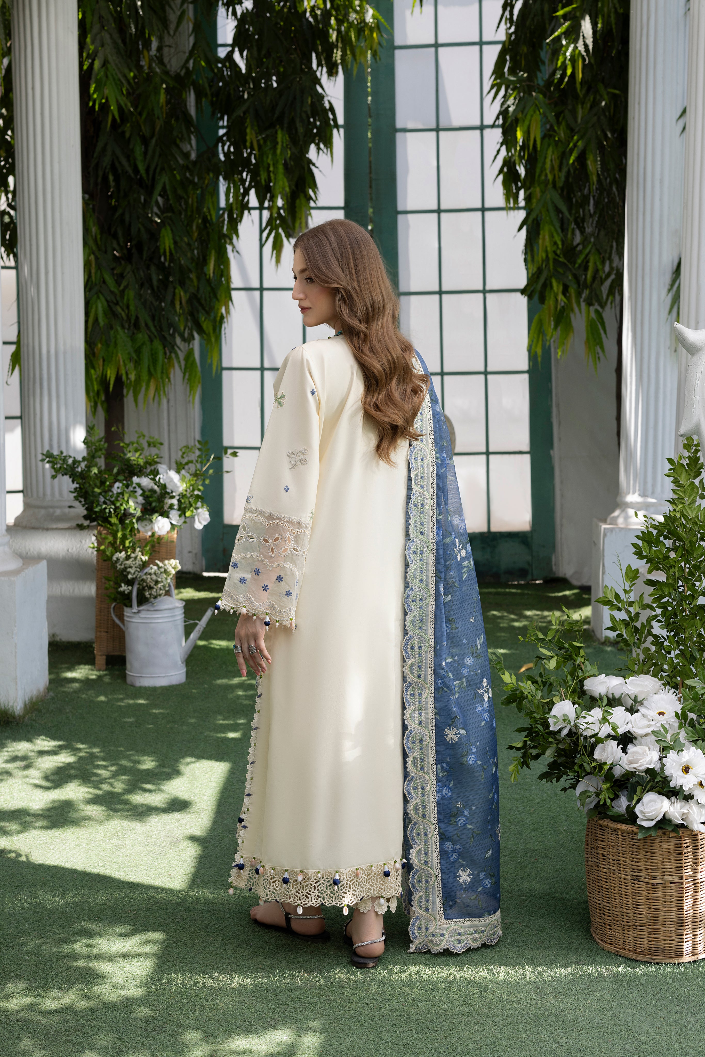MEHMAL-SNOW DROP--LAWN EMBROIDERED-MBN-03