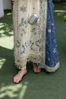 MEHMAL-SNOW DROP--LAWN EMBROIDERED-MBN-03