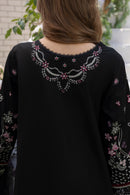 MEHMAL-MUSK BLACK-LAWN EMBROIDERED-MBN-10