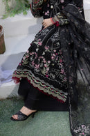 MEHMAL-MUSK BLACK-LAWN EMBROIDERED-MBN-10