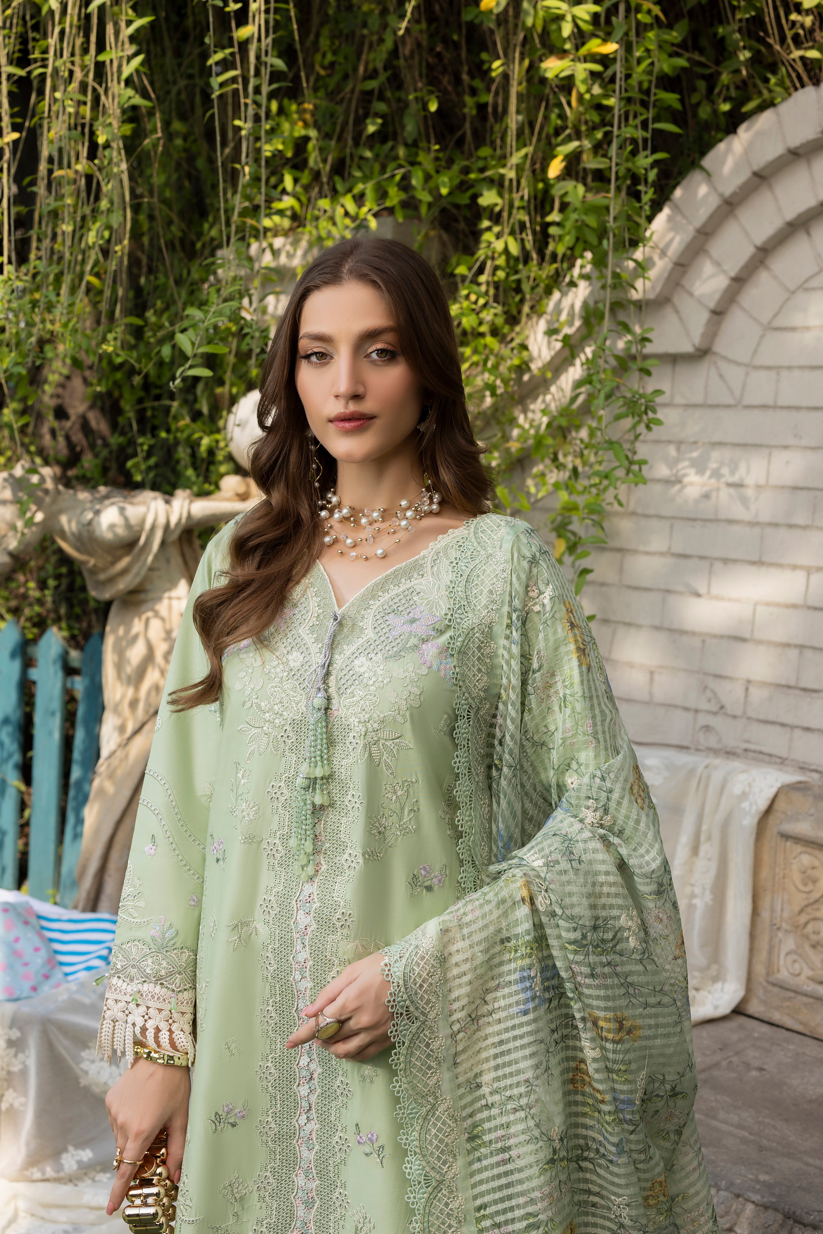 MEHAML-MINT BLISS-LAWN EMBROIDERED-MBN-06