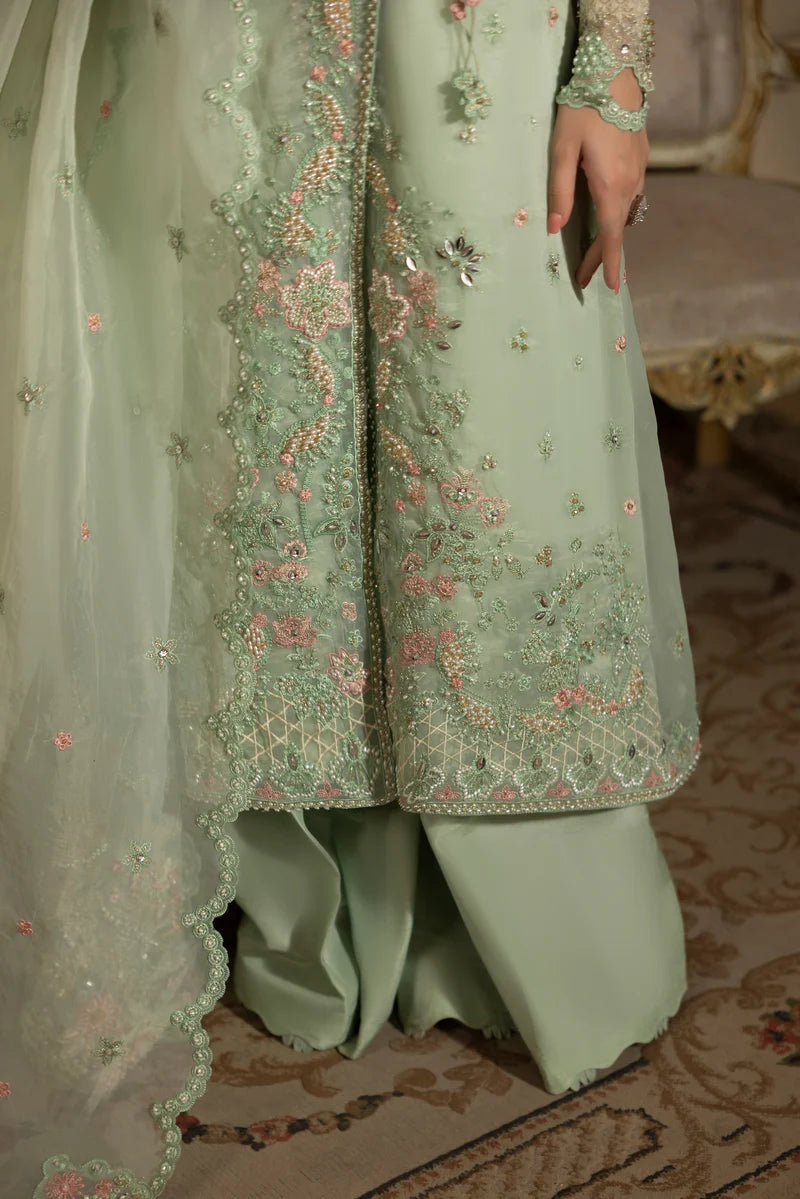 MEHMAL_ICE BLUE GRACE-0RGANZA HAND ENSEMBLE EMBROIDERED-D-100013