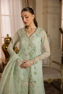 MEHMAL_ICE BLUE GRACE-0RGANZA HAND ENSEMBLE EMBROIDERED-D-100013