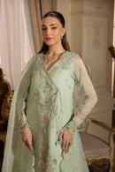 MEHMAL_ICE BLUE GRACE-0RGANZA HAND ENSEMBLE EMBROIDERED-D-100013