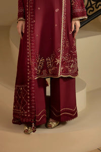 MEHMAL_ROYAL RUBY-RAW SILK HAND EMBELLISHED EMBROIDERED-D-100015