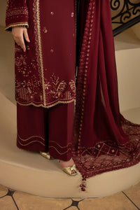 MEHMAL_ROYAL RUBY-RAW SILK HAND EMBELLISHED EMBROIDERED-D-100015