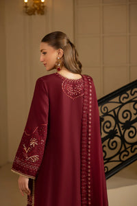 MEHMAL_ROYAL RUBY-RAW SILK HAND EMBELLISHED EMBROIDERED-D-100015