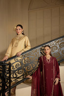 MEHMAL_DESERT GOLDRAW -RAW SILK HAND EMBELLISHED EMBROIDERED-D-100016