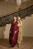 MEHMAL_DESERT GOLDRAW -RAW SILK HAND EMBELLISHED EMBROIDERED-D-100016
