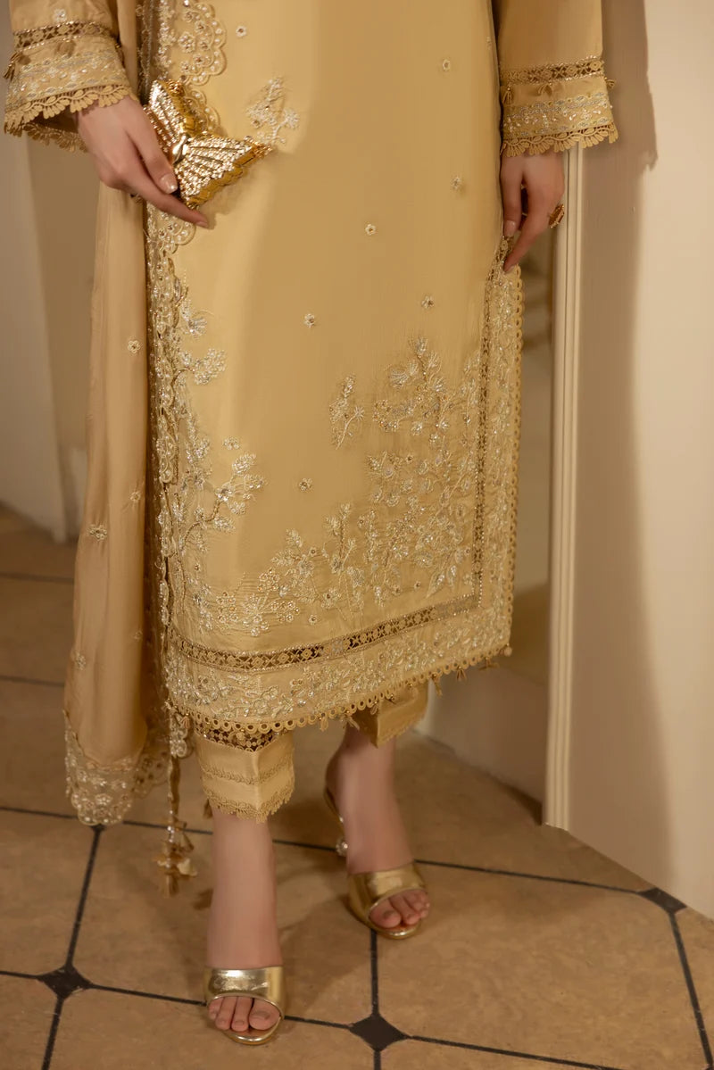 MEHMAL_DESERT GOLDRAW -RAW SILK HAND EMBELLISHED EMBROIDERED-D-100016