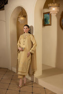 MEHMAL_DESERT GOLDRAW -RAW SILK HAND EMBELLISHED EMBROIDERED-D-100016