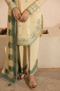 MEHMAL_IVORY BLOOM-RAW SILK HAND ENSEMBLE EMBROIDERED-D-100012