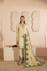 MEHMAL_IVORY BLOOM-RAW SILK HAND ENSEMBLE EMBROIDERED-D-100012