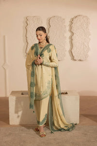 MEHMAL_IVORY BLOOM-RAW SILK HAND ENSEMBLE EMBROIDERED-D-100012
