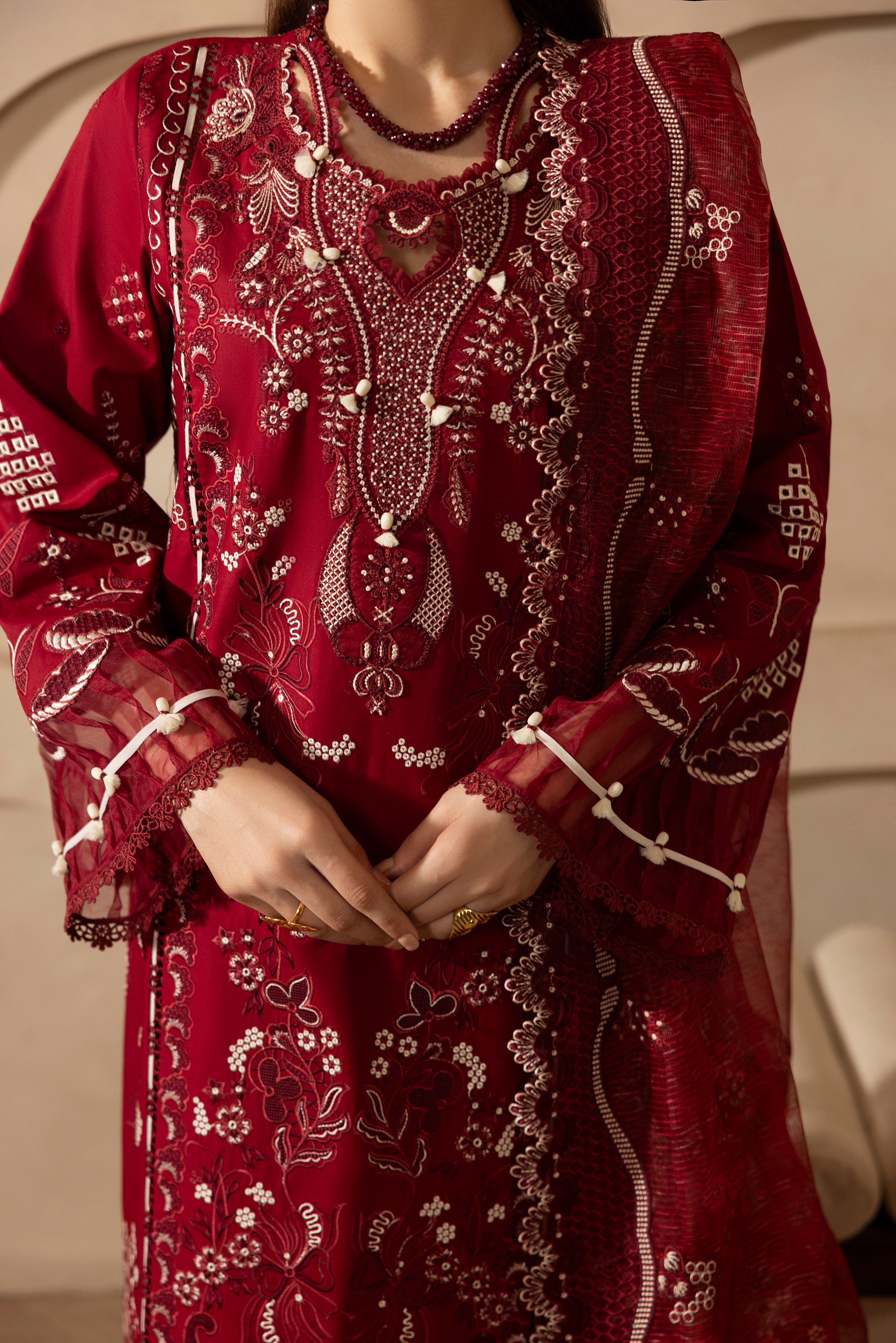 MEHMAL-MARIGOLD-LAWN EMBROIDERED-MBN-09