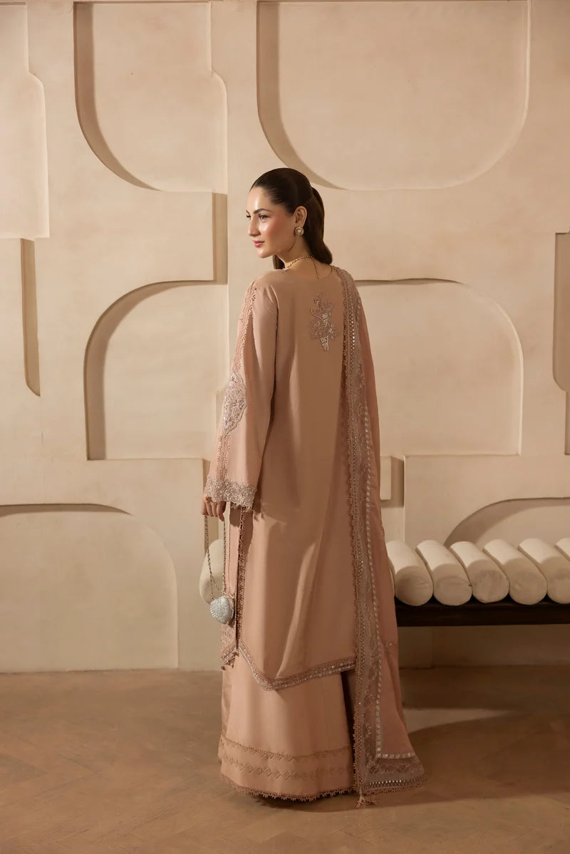 MEHMAL_DUSTY ROSE-RAW SILK HAND ENSEMBLE EMBROIDERED-ADR-100011