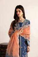 GARNET-3PC LAWN EMBROIDERED SHIRT WITH ORGANZA TYE&DYE EMB DUPATTA AND TROUSER-BIC-4894