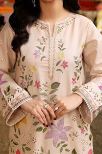 IZNIK-3PC DHANAK EMBROIDERED SHIRT WITH WOOL DIGITAL PRINT SHAWL AND TROUSER-BIC-5093
