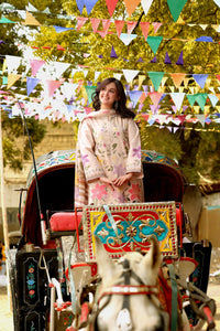 IZNIK-3PC DHANAK EMBROIDERED SHIRT WITH WOOL DIGITAL PRINT SHAWL AND TROUSER-BIC-5093