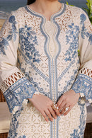 ANEELAS-3PC LAWN EMBROIDERED SHIRT WITH ORGANZA EMBROIDERED DUPATTA AND TROUSER-BIC-4828