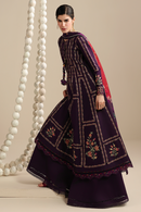 JAZMIN-3PC LAWN EMBROIDERED SHIRT WITH SILK PRINTED DUPATTA AND TROUSER-BIC-4897