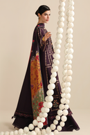 JAZMIN-3PC LAWN EMBROIDERED SHIRT WITH SILK PRINTED DUPATTA AND TROUSER-BIC-4897
